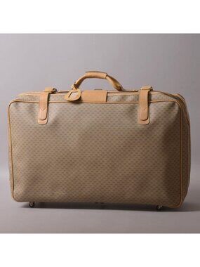 Gucci Vintage Micro GG Trunk 75 Boston Leather Beige Travel